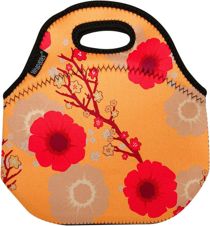 Allydrew Insulated Neoprene Lunch Bag - Stylish Zipper Tote for Fresh Food | Blossoms Light Design