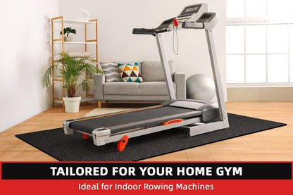 Gymcope Treadmill Mat, 7'x3'/6'x3'/6'x2.5'/5.6'x2'/4'x2', 6mm Shock and Noise Absorbing Workouts Mat for Home Gym, Ideal Floor Protecting Gym Equipment Mat, Compatible with Peloton Bike