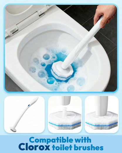 60 Count Toilet Wand Refills for Clorox Toilet Brush, Disposable Heads for Deep Cleaning, Instant Foam