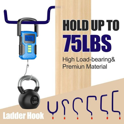 **Skiennix Heavy Duty Garage Hooks - 12-Pack Wall Mounted Steel Tool Hangers for Organizing Ladders, Bikes & Tools**