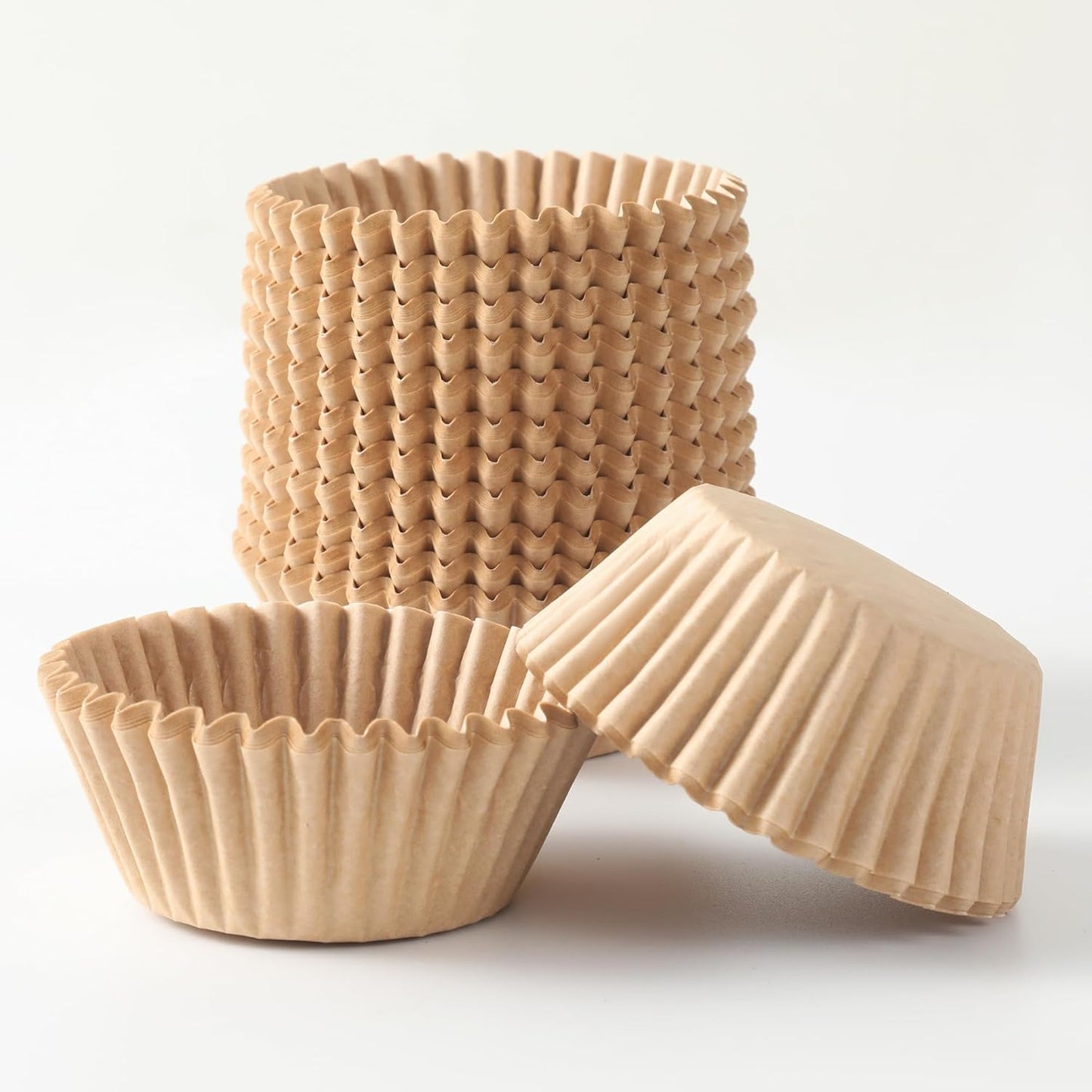Regine Switzerland Brown Paper Cupcake Liners - 1000 Count, Greaseproof Baking Muffin Wrappers, 1.4 Inch