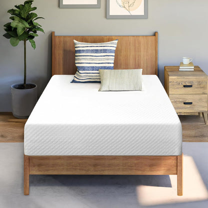 Neo Sleep 10 Inch Twin Cooling Gel Memory Foam Mattress - Medium Firm, Pressure Relief, CertiPUR-US Certified