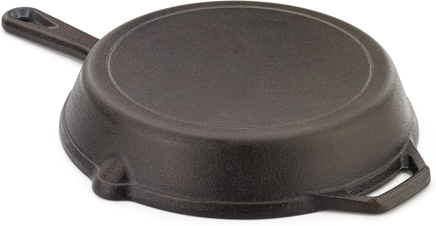 Mercer Culinary Pre-Seasoned Cast Iron Skillet - 10.25-Inch Durable Cooking Essential