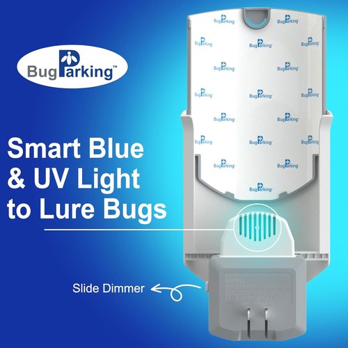 Flying Insect Trap, Plug-in UV Light for Gnats, Fruit Flies and Houseflies, Silent Sticky Catcher for Indoor Use, 1 Device & 3 Refills