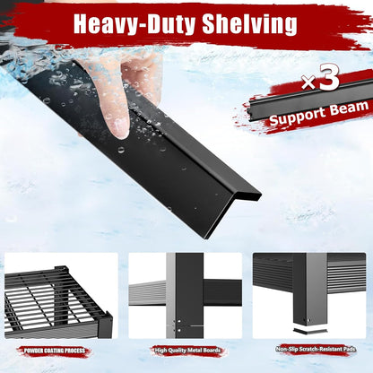 Regine Switzerland Heavy Duty Garage Shelving - 5-Tier Adjustable Storage Unit | 84" H x 24" D x 55" W, 3050 lbs Capacity