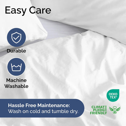 Regine Switzerland King Duvet Cover Set - Extra Soft Hotel Luxury 104" x 90" with 2 Pillow Shams - Easy Care, Fade-Free, Cozy & Breathable (White)