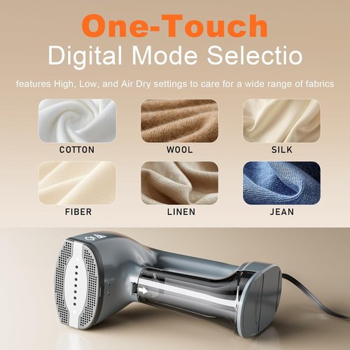 GHORA Vacuum Steamer - Powerful 3500Pa Handheld Garment Steamer & Iron | Portable Dual-Mode (110-120V)