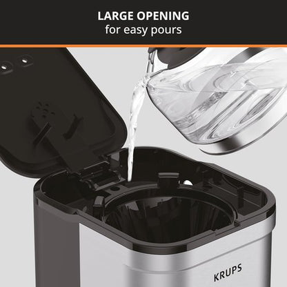 KRUPS Simply Brew Compact 5-Cup Coffee Maker - Stainless Steel, Pause & Brew, Keep Warm Feature