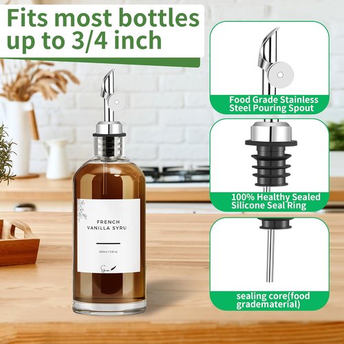 liquor pour spouts 6pack (6 pack sliver)