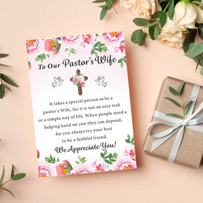 Pastor’s Wife Appreciation Card – Thank You Gift for Women, Religious Greeting Card
