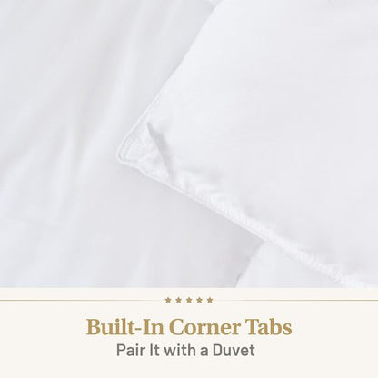 Down Alternative Comforter King Size - Fluffy Duvet Insert - Premium Plush All Season - Luxury Breathable Hotel Cooling Comforter - King, White, 104x86 inches - Comes Compressed Packaging