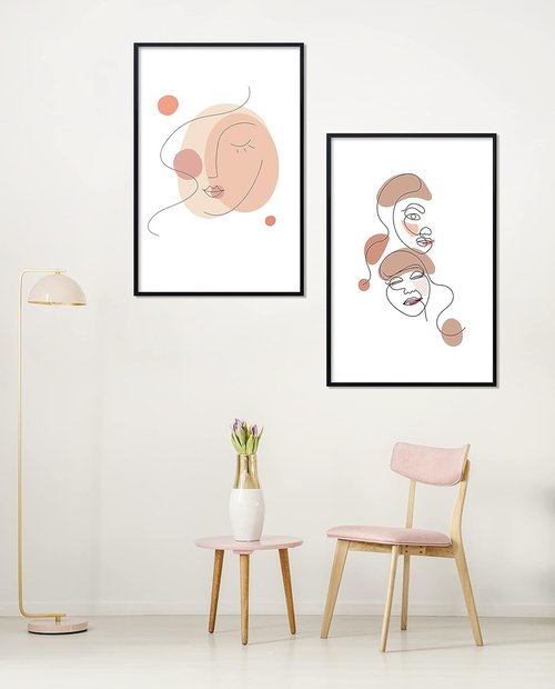 ELSKER&HOME 24x36 Black Poster Frame - 3 Pack, Sturdy & Scratch-Proof for Horizontal/Vertical Mounting