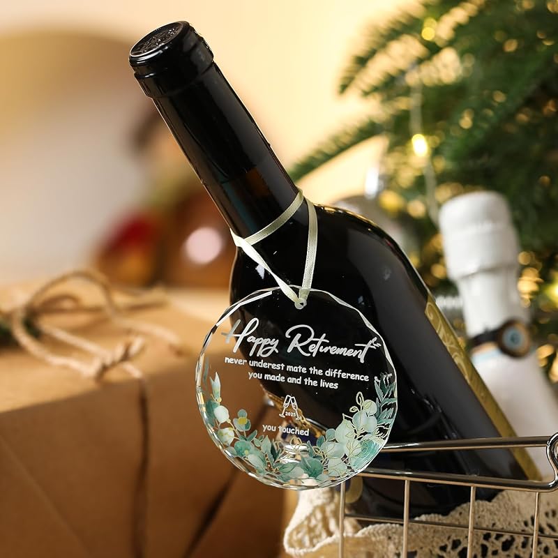 Mr & Mrs Crystal Glass Ornament 2026 - Just Married Wedding Gift 3.15" Ball, Gift Box, Lanyard