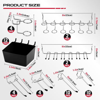 Pegboard Hook Set by [Brand Name] - 300 Durable Metal Hooks for Tool Organization | Perfect for Garage & Craft Storage