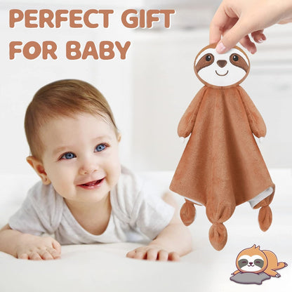Pro Goleem Sloth Security Blanket - Soft Lovey for Newborns | 14-Inch Snuggle Toy for Boys and Girls