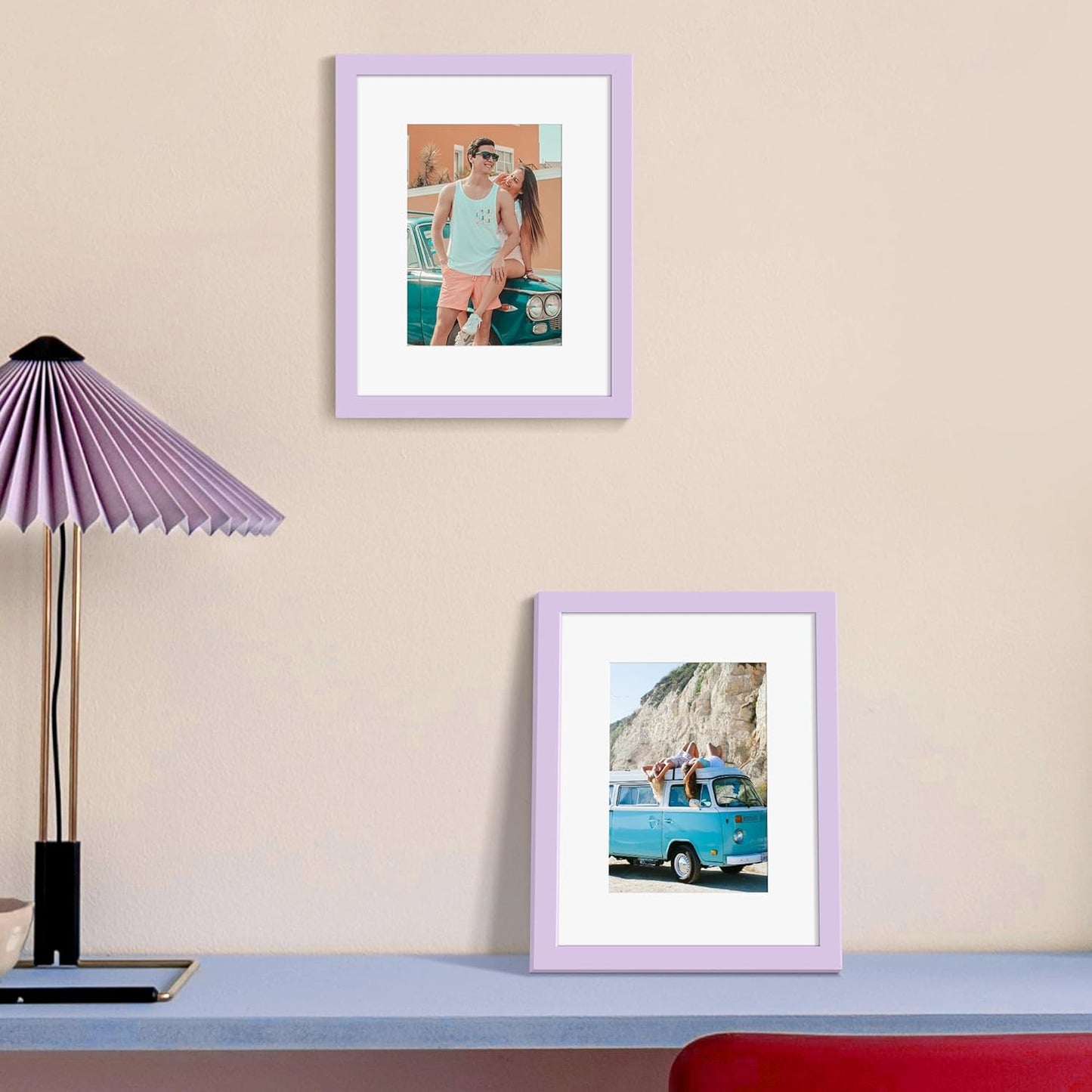 Upsimples 8x10 Picture Frame - Versatile Display for 5x7 or 8x10 Photos | Purple, 1 Pack