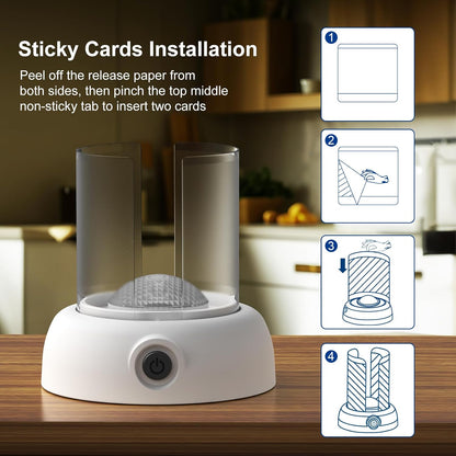 Skiennix Fruit Fly Traps - Effective Gnat Trap Lamp with 360° Attraction | 9 Refills + Starter Kit in Dutch White