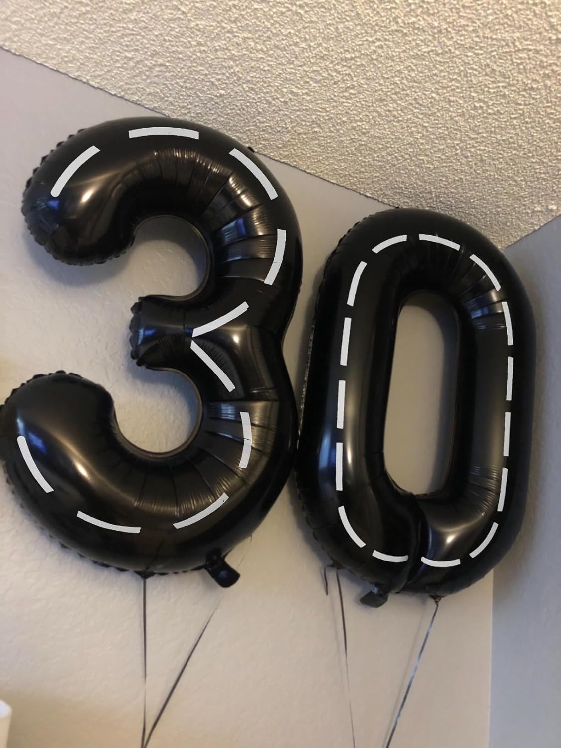Number 6 Balloon - 40 Inch Black Birthday Decoration for 6th Birthday Celebrations
