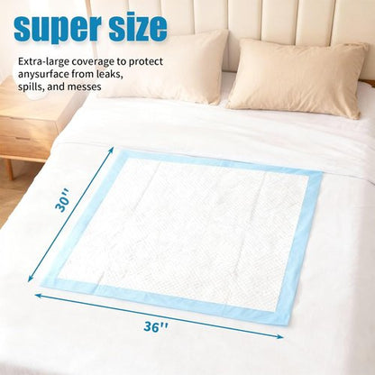 Disposable Bed Pads by [Brand Name] - Super Absorbent 30" x 36" Waterproof Underpads for Adults, Kids & Pets