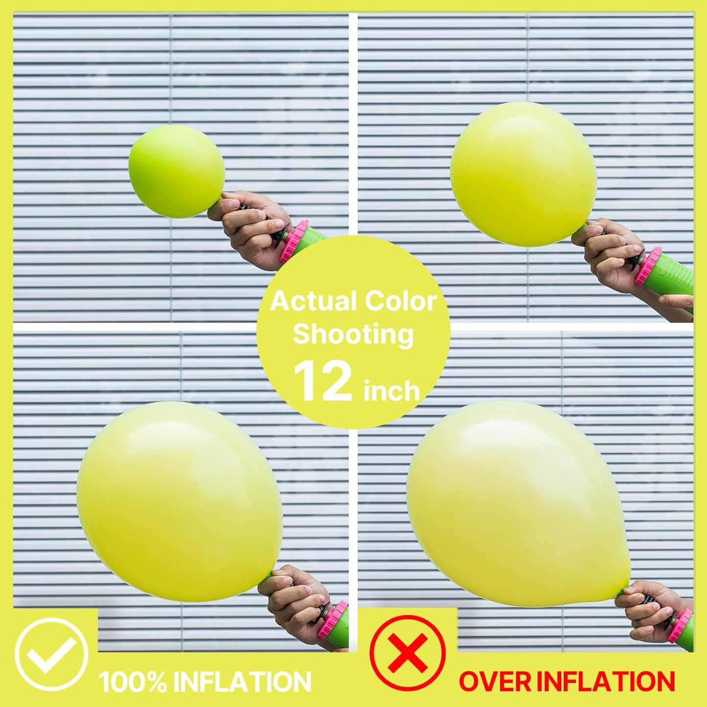 PartyWoo Lime Green Balloons - 50pcs 12 Inch Light Pastel Balloons for Graduation & Weddings