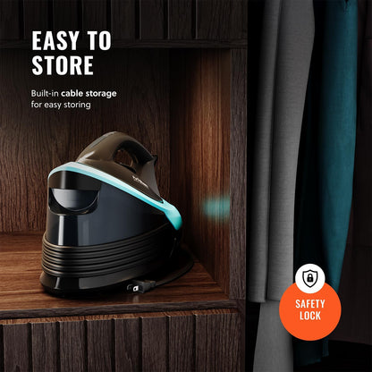 Pursteam Steam Station - Max Ceramic Soleplate Steam Iron | 1500W, 50.7oz Tank, Fast Heat-Up, Auto Shut-Off