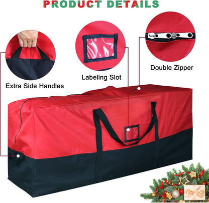 Christmas Tree Storage Bag - Heavy-Duty Waterproof Design for 9 Ft Trees | Reinforced Handles & Dual Zippers