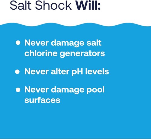 HTH 52047 Swimming Pool Care Salt Shock - Stabilized Chlorinator, Treats 10,000 Gallons | 5 Packets