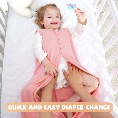 Yoofoss Baby Sleep Sack 18-24 Months Baby Wearable Blanket 100% Organic Cotton 2-Way Zipper TOG 0.5 Toddler Sleeping Sack, Lightweight Sleep Sacks for Babies