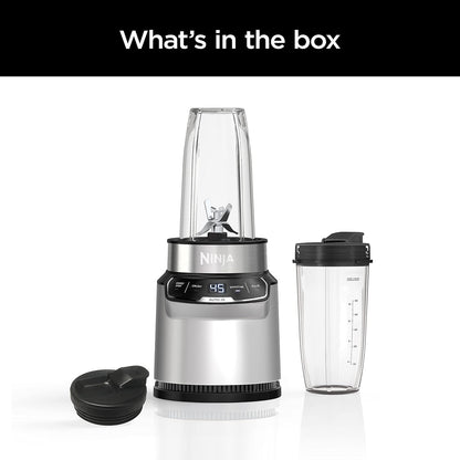 Ninja Nutri Pro Personal Blender - 1100 Peak Watt with Auto-iQ | Cloud Silver (Refurbished)