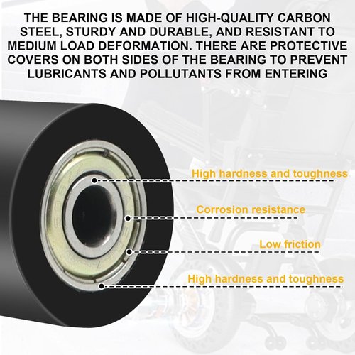 2 PCS 6 Inch Rollator Replacement Wheels Replacement Wheelchair Wheels Anti-Slip Durable