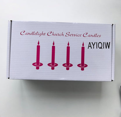 Skiennix 100 Pcs Church Candles - Unscented White Drip Protectors for Vigil Services | 5" H X 1/2" D