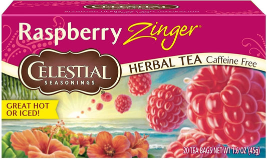 Celestial Seasonings Raspberry Zinger Caffeine Free Herbal Tea 20 ct (Pack of 6)