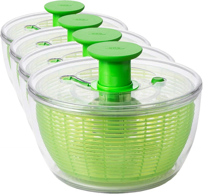 OXO Good Grips Salad Spinner - Large Green Lettuce & Fruit Washer, BPA-Free, Easy One-Hand Pump