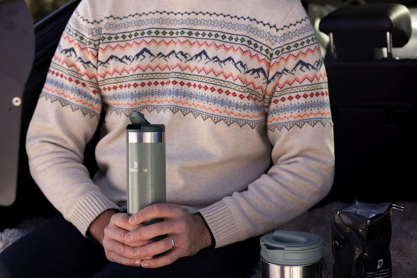 Stanley AeroLight Transit Bottle 16 oz - Lightweight Insulated Stainless Steel | Leak-Resistant Lid | Rose Quartz