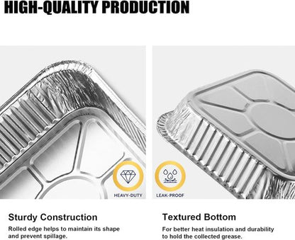 8x8 Square Aluminum Baking Cake Pans by [Brand Name] - Disposable Foil Pans with Clear Lids for Easy Food Storage