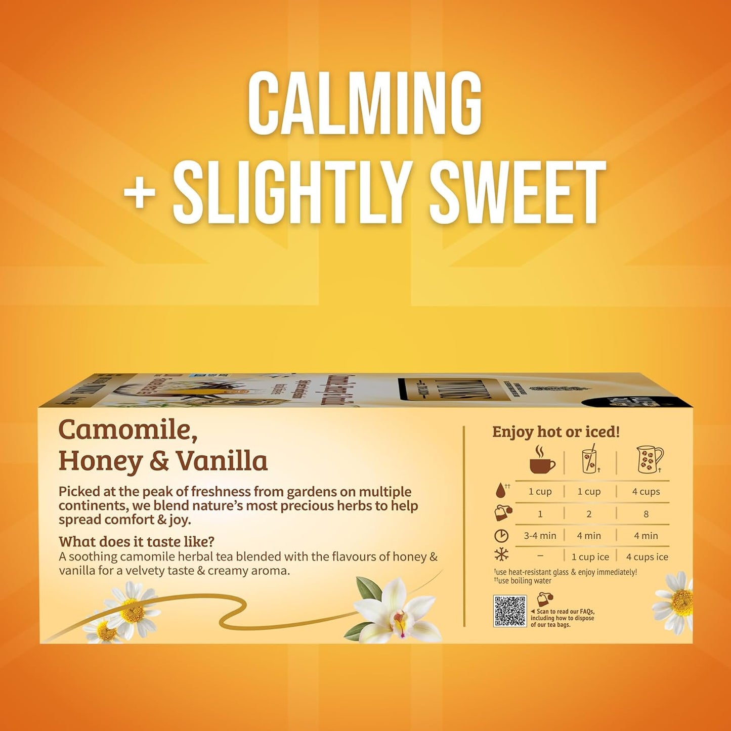 Twinings Herbal Tea - Camomile, Honey & Vanilla, Naturally Caffeine-Free, 100 Individually Wrapped Bags
