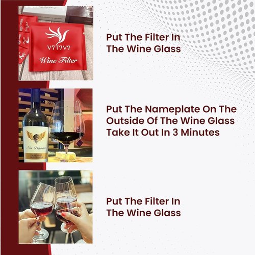 36 Pack Wine Purifier, Wine Filters that Remove Histamines and Sulfite Filter Accessories Valentine's Day Gifts for Men and Women