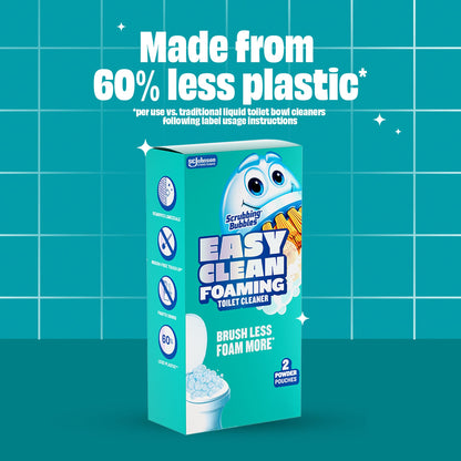 Scrubbing Bubbles Easy Clean Foaming Toilet Bowl Cleaner, Easy Drop In Powder Pouches, 100g (2 Pouches)