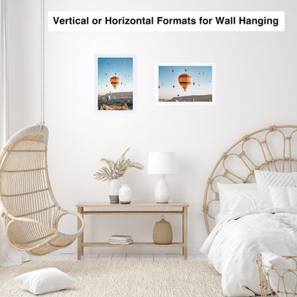 JCJMY 8x12 Picture Frame White for Wall Hanging or Tabletop, Wall Mounting Horizontally or Vertically, 8 x 12 Wall Gallery Poster Photo Frame with Shatter Resistant Plexiglass, White