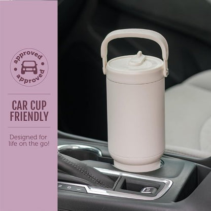 Ello Oasis Go+ 26oz Tumbler - Reusable Insulated Stainless Steel Cup | 100% Leakproof, 24-Hour Cold, Wild Raspberry