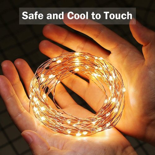 Lighting EVER Fairy Lights - 33ft 100 LED Warm White Copper Wire String Lights | Waterproof Indoor/Outdoor Decor