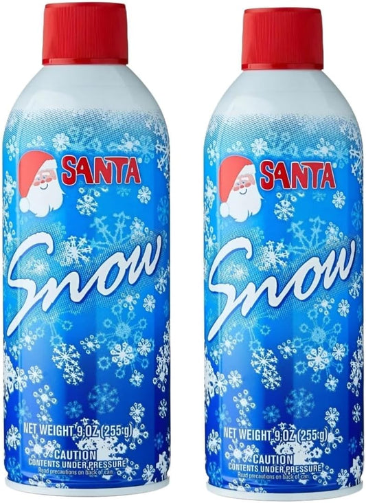 Santa Decorative Snow Spray - 9 Oz | Pack of 2 | Solvent-Free for Safe Holiday Decorating