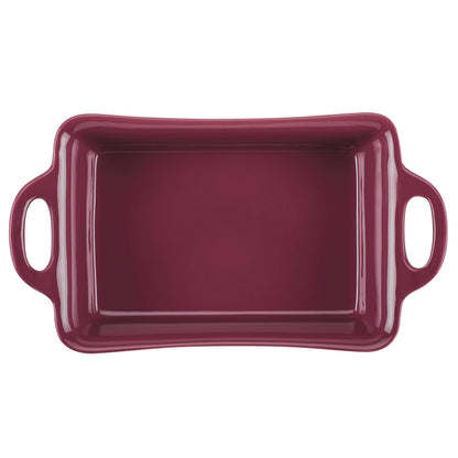 Rachael Ray 9" x 13" Rectangular Stoneware Baker, Burgundy