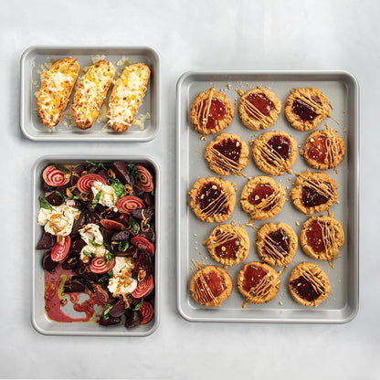 Nordic Ware Brilliant™ Nonstick 3-Pc Baking Set - Safe PFAS & PTFE-Free | Includes Half, Quarter & Eighth Sheets