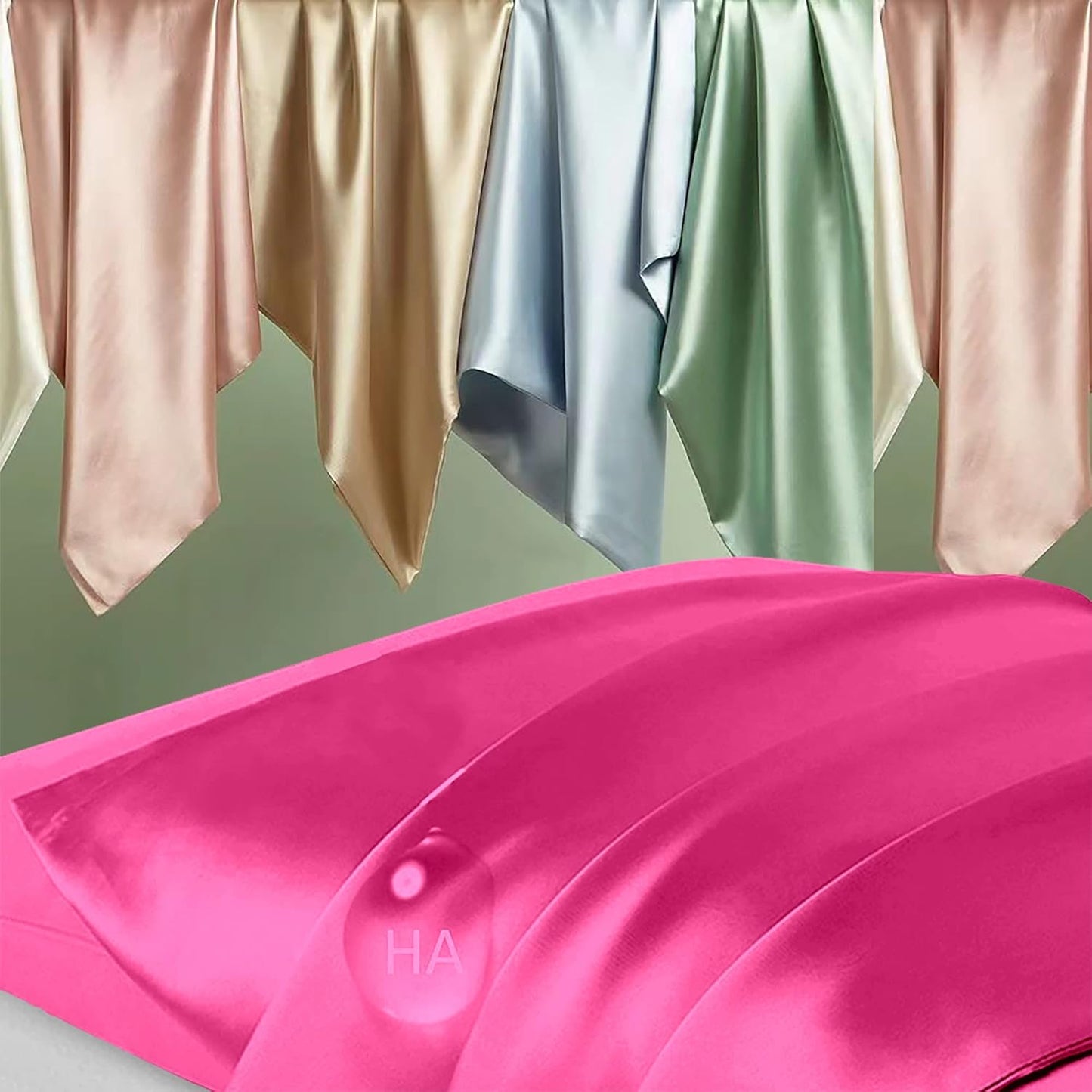 Skiennix Mulberry Silk Pillowcase Set - Anti-Acne & Hair Care | Queen Size, Hot Pink, 2 Pack