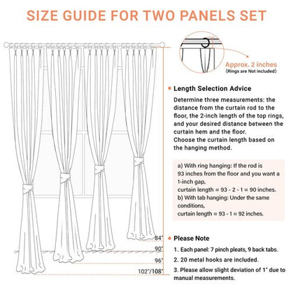 100% Blackout Shield Linen Look Textured Pinch Pleated Curtains Blackout Drapes 84 Inch Long 2 Panels Set, Faux Linen Blackout Curtains for Bedroom & Living Room, 40" W x 84" L, Beige
