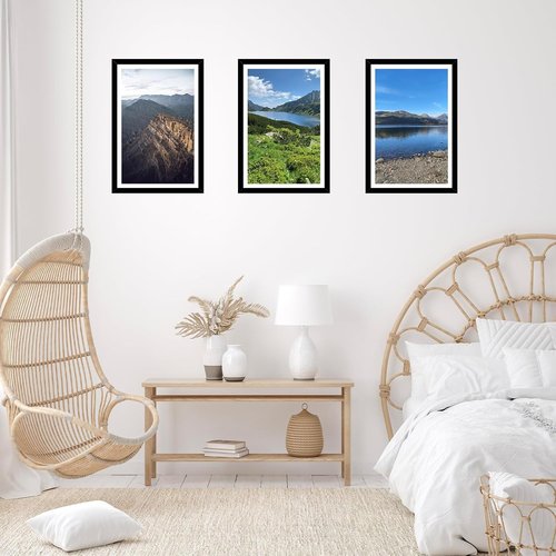 JCJMY 12x18 Picture Frame - Wall Hanging Display for 11x17 Photos with Mat or 12x18 Without Mat | Black Plexiglass
