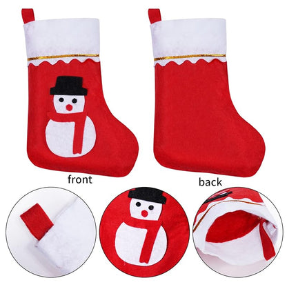 Christmas Mini Stockings Set 20 Pcs - Felt Christmas Tableware Holders & Decor