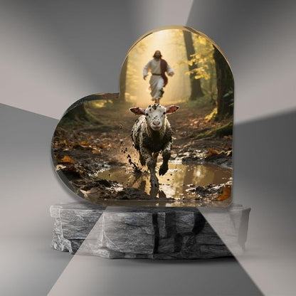 Jesus & Lamb Christian Decor - Meaningful Gifts for Catholic Women, Moms & Friends | Perfect for Birthdays, Easter & Christmas