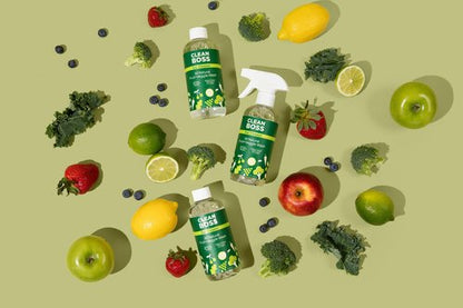 CleanBoss - Eat Cleaner, 12 oz (3 Pack) with one Trigger - Keeps Produce Fresh, Vegan, Gluten Free